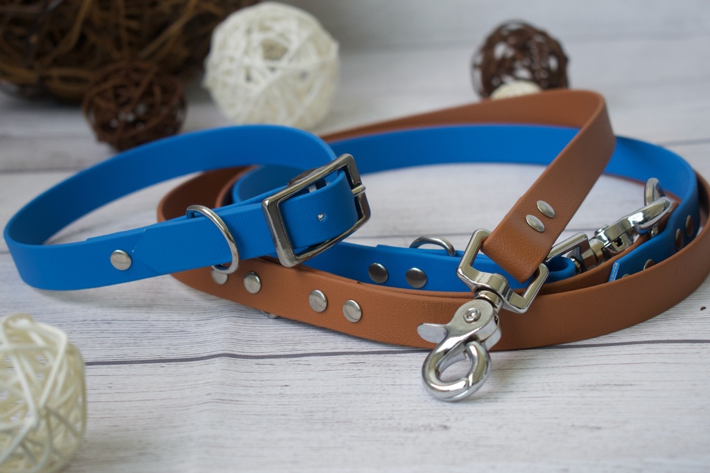[L2602] Biothane®Hundeleine 4Beiner "Comfort" zweifarbig